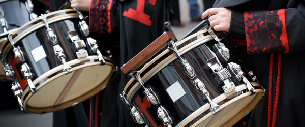Drums during an Easter Week procession