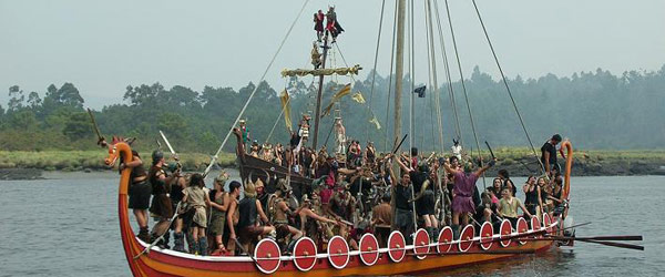Barco Vikingo durante la romería de Catoira. Pontevedra © Consello de catoira