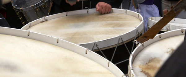 Drums during an Easter Week procession